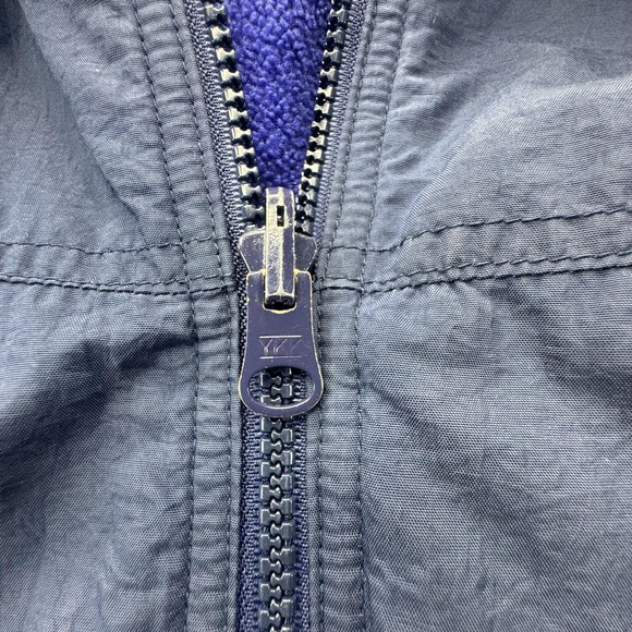 Vintage Columbia Jacket Womens Medium Blue Fleece Lined Zip Windbreaker 90s - Picture 4 of 13